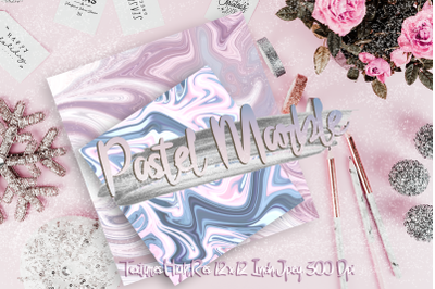 Pastel Marble Digital Paper textures