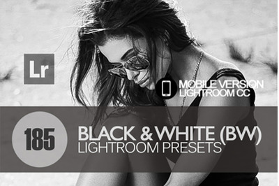 185 BW, Black White Lightroom Mobile bundle (Presets for Lightroom Mob