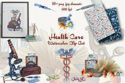 Health Care Watercolor Clipart