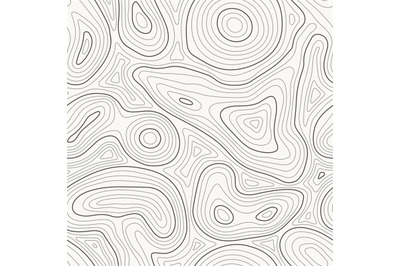 Map of heights seamless pattern. Contour topographic maps, relief text