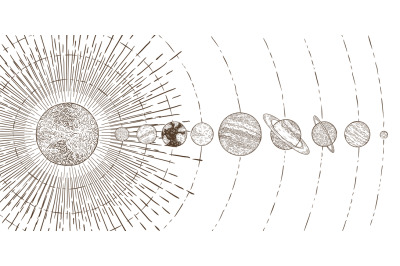 Orbital planets system. Astronomy solar systems, solars planet orbit p