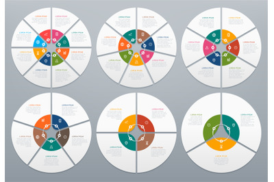 Circle infographic. Round diagram of process steps, circular chart wit