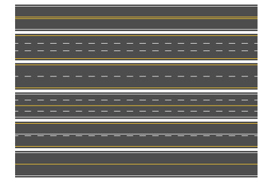 Highway road marking. Horizontal straight asphalt roads, modern street