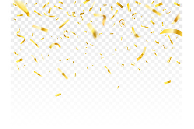 Gold shiny confetti. Wedding celebration or anniversary party decor go