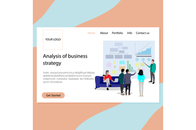 Analysis of business strategy landing page