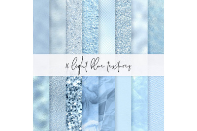 16 Light Blue Baby Shower Patterns, Blue Foil Paper