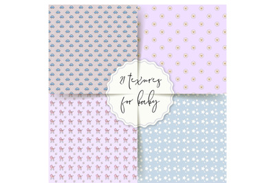 21 Digital Textures For Baby, Baby Blue Digital Papers