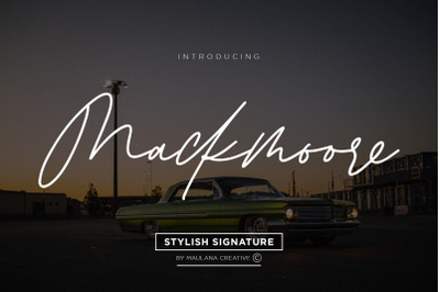 Mackmoore Signature Font