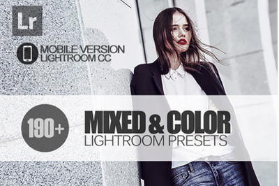 195 Mixed &amp; Color Lightroom Mobile Presets