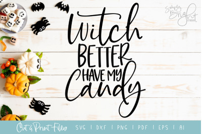 Witch Candy - DXF/SVG/PNG/PDF Cut &amp; Print Files