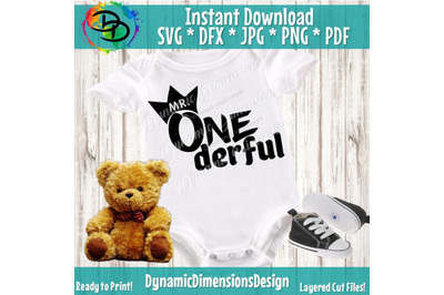 Mr. One-derful SVG&2C; cutting file&2C; Wild one svg&2C; Wild thing&2C; Instant Do