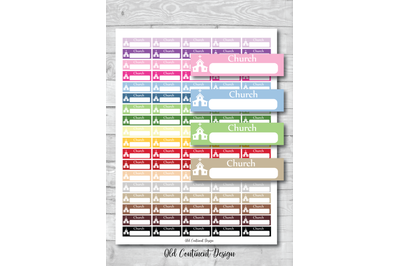 Church planner sticker&2C; Church tracker&2C; Church stickers