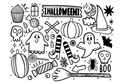 Halloween set outline