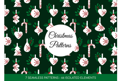 Christmas Patterns and isolated elements