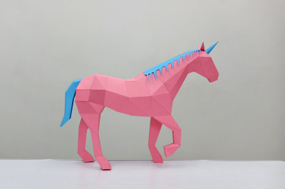 DIY Unicorn sculpture - 3d papercraft