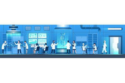 Science researching lab. Biotechnology genetic research&2C; modification