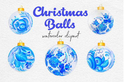 Watercolor Christmas Balls