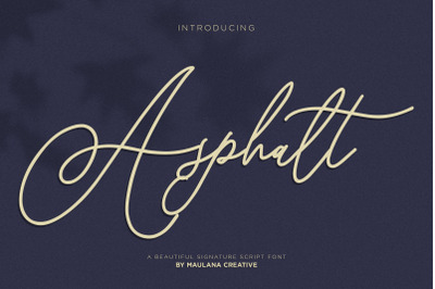 Asphalt Signature Font