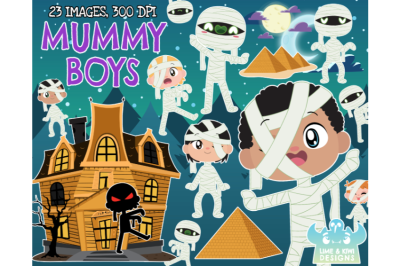 Mummy Boys Clipart - Lime and Kiwi Designs