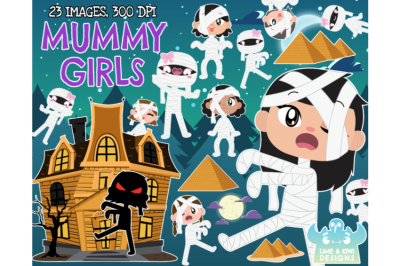 Mummy Girls Clipart - Lime and Kiwi Designs