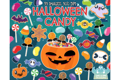 Halloween Candy Clipart, Instant Download Vector Art