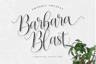 Barbara Blast || BeautifulScript Font