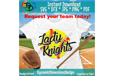 Softball Svg, Lady Knights, Softball, Baseball, Nights, Cricut Designs