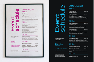 Schedule Event Poster Template