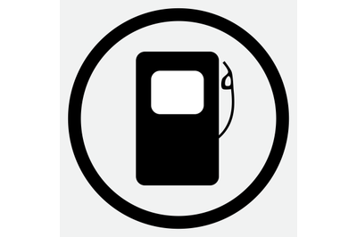 Fuel station icon black white