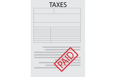 Vector tax form paper sheet