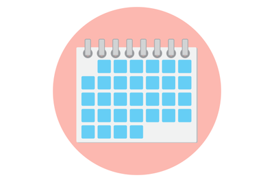 Calendar icon flat