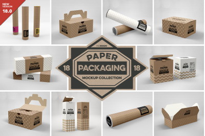 VOL. 18 Paper Box Packaging Mockups