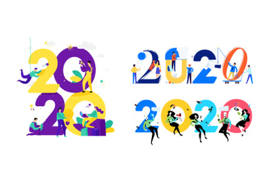 Illustrations for the new year 2020.
