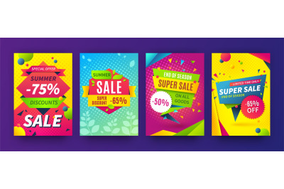 Banner sale poster. Promotion flyer&2C; discount voucher template special