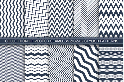 Geometric seamless zigzag patterns