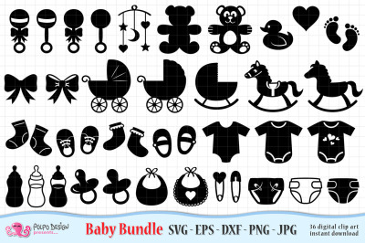 Baby SVG Bundle, Svg, Eps, Dxf, Jpg and Png.