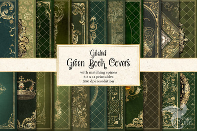 Gilded Green Book Covers