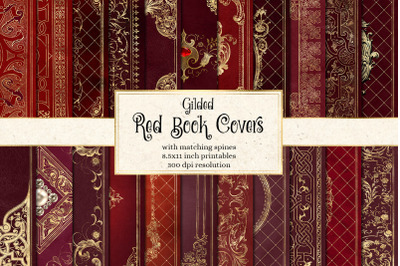 Gilded Red Book Covers