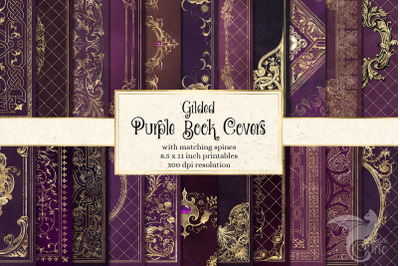 Gilded Purple Book Covers