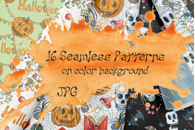 Halloween Seamless Patterns
