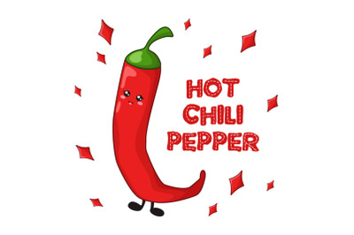 Hot chili pepper - kawaii