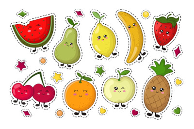 Kawaii Fruit and Vegetables - stickers