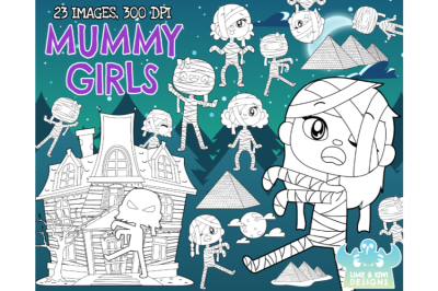 Mummy Girls Digital Stamps - Lime and Kiwi Designs