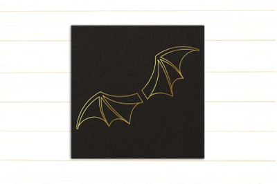 Bat Wings Single Line Sketch for Pens | SVG | PNG | DXF