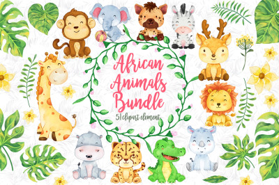 African safari Animals  Bundle
