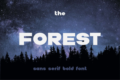 The Forest. Sans serif bold otf font