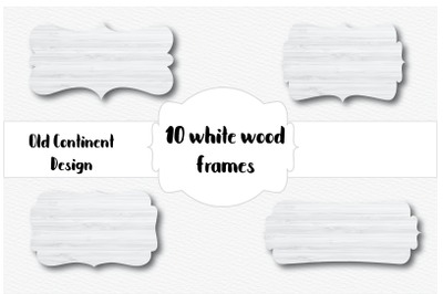 White Wood Frames, White Wood Digital Labels