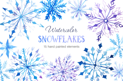 Watercolor Snowflakes Set Vol.2