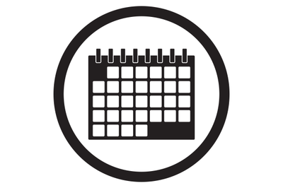 Calendar icon black white