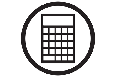 Device calculator icon black white